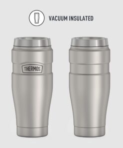 THERMOS Stainless King Vacuum-Insulated Travel Tumbler, 16 Ounce, Matte Steel 20 51qlN8FDZvL