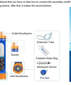 Etekcity Water Filter Straw Camping Water Purification Portable Water Filter Survival Kit for Camping, Hiking, Hurricanes 45 51qovUnBSRL