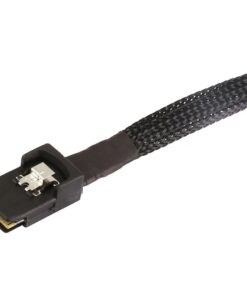 Monoprice 0.5m 30AWG Internal Mini SAS 36pin (SFF-8087) Male w/ Latch to SATA 7pin Female (x4) Forward Breakout Cable - Black 4 51qti GPPL