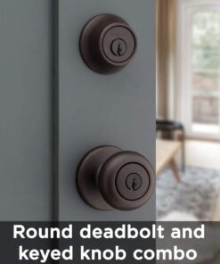 Kwikset 690 Cove Entry Knob and Single Cylinder Deadbolt Combo Pack in Venetian Bronze Without SmartKey 18 51quDSsynL