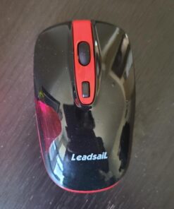 LeadsaiL Wireless Computer Mouse, 2.4G Portable Slim USB Mouse, Silent Click Cordless Mouse 3 Adjustable Levels, 4 Buttons Laptop Mouse for Windows Mac PC Notebook AA Battery-Red 40 51quxGoUvJL