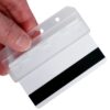 Frosted Rigid Plastic Horizontal Half Card ID Badge Holders - Hard Plastic Easy Access Swipe Card Holders by Specialist ID 1 41 51r2LKj6yWL