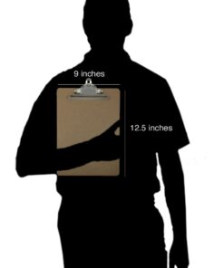 Letter Size Clipboards 9'' x 12.5'' Standard Clip Hardboard (Pack of 12) 21 51r2XMC8TL
