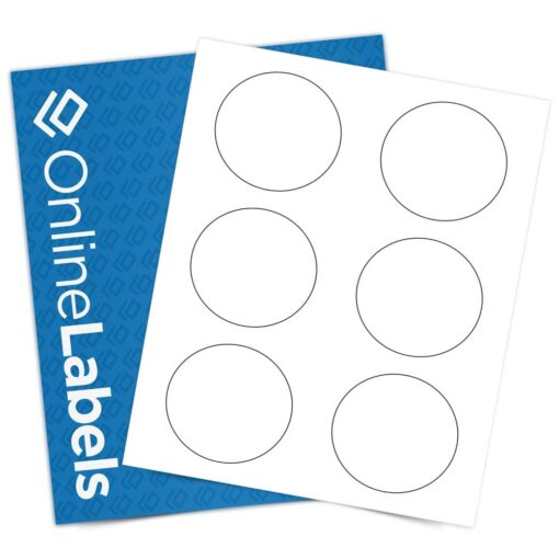 3 Inch Round Labels - Pack of 600 Circle Stickers, 100 Sheets - Inkjet/Laser Printer - Online Labels 100 Sheet Pack