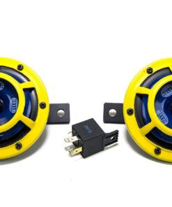 Alternative view of HELLA H31000001 Sharptone 12V High Tone / Low Tone Twin Horn Kit with Yellow Protective Grill, Includes Relay, 2 Horns with Relay Yellow/Set