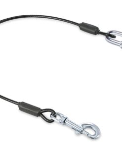 Alternative view of Leash Boss Dog Car Seat Belt Restraint - No-Chew Heavy Duty Car Seatbelt for Pets - 5 Sizes - Coated Steel Rope to Prevent Chewing (31 in) Black - 1-Pack 31in