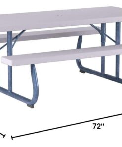 Lifetime 80215 Folding Picnic Table, 6 Feet, White Granite 11 51rFiLMGj4L