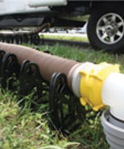 Camco 39625 Revolution 20' Sewer Hose Kit with 360 Degree Swivel Fittings and 4-in1 Elbow Adapter, Ready To Use Kit with Hose and Adapter Standard Packaging 23 51rKiSaQTuL