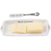 Mud Pie Circa Thanksgiving Butter Dish, White 44 51rMibfK5L