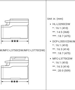 Brother® HL-L3290CDW Wireless Laser All-in-One Color Printer New Model: HLL3290CDW 40 51rW4sY7QfL