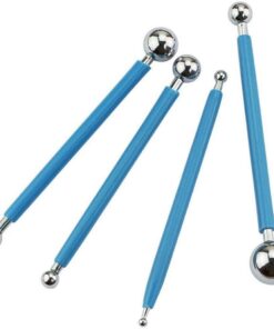 Evwoge 4pcs Ball Repairing Stick Embossing Stylus Modelling Dotting Sculpting Tools Double Ended Cake Decoration Tools, Ball Caulking Finisher Ceramic Tile Glue Gap Scraping Tool 11 51rZ ISPFgL