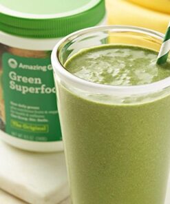 Amazing Grass Greens Blend Superfood: Super Greens Powder Smoothie Mix for Boost Energy ,with Organic Spirulina, Chlorella, Beet Root Powder, Digestive Enzymes & Probiotics, Original, 60 Servings Superfood - Original 60 Servings (Pack of 1) 29 51rcsL3WsQL