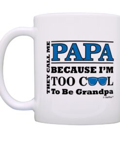 ThisWear Father's Day Gift for Papa Too Cool to Be a Grandpa Sunglasses Gift 11oz Ceramic Coffee Mug 11oz Papa 1 11 51rdm4NofvL