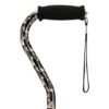 NOVA Designer Walking Cane with Offset Handle, Lightweight Adjustable Walking Stick with Carrying Strap Camouflage Design