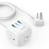 Anker 20W USB C Power Strip, 321 Power Strip with 3 Outlets and USB C Charging for iPhone 15/15 Plus/15 Pro/15 Pro Max, 5 ft Extension Cord, Power Delivery Charging for Dorm Rooms,Home Office 5ft White 58 51rkEzszaL