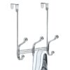 iDesign York Lyra Steel Over-The-Door 6-Hook Storage Rack - 8.38" x 5.25" x 11", Chrome 50 51rm8n tX3L