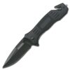 TAC Force Spring Assisted Opening Tactical Rescue Folding Knife Pocket (Black)