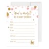 Andaz Press Blush Pink Gold Glitter Girl Baby Shower Party Collection, Games, Activities, Decorations, Blank Invitations with Envelopes, 20-pack Invitations Baby Blank 26 51rpzI36DhL
