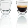 De'Longhi DeLonghi Double Walled Thermo Espresso Glasses, Set of 2, Regular, Clear, 90 milliliters Espresso Glasses (set of 2) 37 51rrXpK2gcL