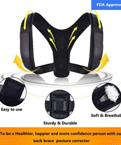 Alternative view of ZinMark Therapy Magnetic Posture Corrector Shoulder Support, Back Brace Belt-Full Spine and Back Pain Relief with Magnets-for Women and Men More Durable & Comfortable - M Black II