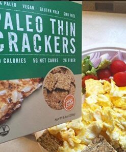 Julian Bakery Paleo Thin Crackers | Salt & Pepper | USDA Organic | Gluten-Free | Grain-Free | GMO Free | Low Carb | 1 Pack 16 51ryMI2JvL