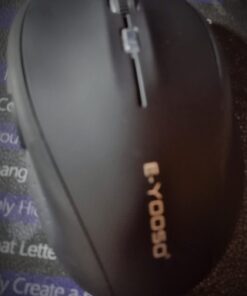 E-YOOSO Bluetooth Wireless Mouse, 3 Modes Bluetooth 5.0 & 3.0 Mouse 2.4GHz Ergonomic Wireless Optical Mouse with USB Nano Receiver, 5 Adjustable DPI Levels, 6 Buttons for Laptop, MacBook, iPad, PC Black(Bluetooth+Wireless) 58 51ryOmxsjYL