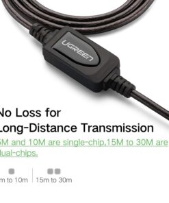 UGREEN USB 2.0 Extension Cable Active Type A Male to Female Repeater Extender Cord for Printer Oculus Rift HTC Vive Xbox Kinect Playstation Camera Webcam USB Headset Security Camera 15FT 17 51s0VHFS3vL