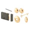 Prime-Line E 2478 Horizontal Trim Lock Set, 3-3/8 In. Backset, Black Housing w/Brass Plated Knobs (1 Set) 36 51sBJuxYRcL