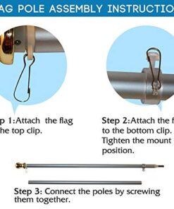 Front Line Flags Flag Pole: 6' Ft Silver Aluminum Flagpole | Spinning and Tangle-Free | Heavy Duty | Wind Resistant and Rust Free Silver Wall Mount Flag Pole P/N FL6S 6ft Silver (Pole Only) 24 51sNp8okQDL