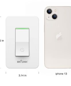 BN-LINK WiFi Smart in-Wall Light Switch, No Hub Required with Timer Function, White, Compatible with Alexa and Google Assistant, Neutral Wire Needed, 2.4 Ghz Network Only 1P-Smart Light Switch 16 51sP8oE3FbL