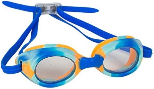 Splaqua Kids Swim Goggles for Boys, Girls- Adjustable Straps- UV Protection Swimming Goggle Blue Tie Dye