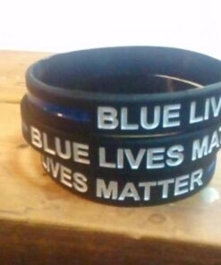 Blue Lives Matter Wristbands with Thin Blue Line Three 8" Adult 3 51sPpTuSBVL