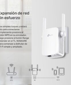 TP-Link N300 WiFi Extender(TL-WA855RE)-WiFi Range Extender, up to 300Mbps speed, Wireless Signal Booster and Access Point, Single Band 2.4Ghz Only WiFi Extender- N300 40 51sQ2845wKL