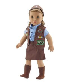 Emily Rose 18-inch Doll Clothes Modern 4-Piece Girl Scout Brownie-Inspired Uniform | Gift Boxed! | Compatible with 18" American Girl Dolls 23 51sU6 woCWL
