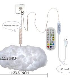3D Big Cloud lightning Light Kit Music Sync Warm White Multicolor lightning Changing Strip Lights 360 Degree Wireless Remote APP NO DIY Coolest Decorations for Adults and Kids Indoor Home Bedroom 1 19 51sW xzkqrL