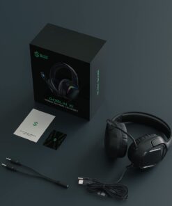 Black Shark Gaming Headset for PC, PS4, PS5, Xbox, Switch, All-in-1 Gaming Headphones with Ultra-Clear Bendable Mic, 50mm Dynamic Drivers, Noise Isolation Ear Cushions, in-line Controls - Goblin X1 Black - X1 16 51sWmhkc WL