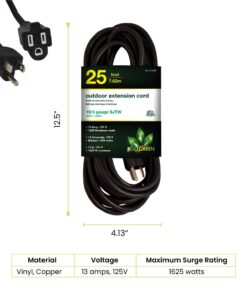 Go Green Power Inc. GG-13725BK 16/3 Heavy Duty Extension Cord, Outdoor Extension Cord, Black, 25 ft 10 51sbGYnK2bL