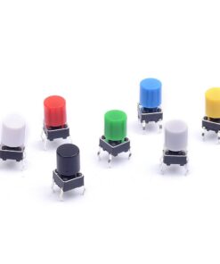 Cylewet 35Pcs 6×6×9mm Tactile Tact Push Button Switch Micro Switch Touch Switch with Button Caps of 7 Color for Arduino (Pack of 35) CYT1052 12 51scnbhrAwL