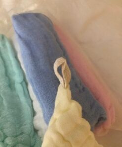 MUKIN Baby Washcloths - Natural Cotton Baby Wipes - Soft Newborn Baby Face Towel and Washcloth for Sensitive Skin- Baby Registry as Shower, 5 Pack 12x12 inches 30 51sizmwL7IL