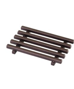 iDesign Steel Self-Draining Kitchen and Bathroom Bar Soap Holder, The Kyoto Collection - 4.25" x 3" x 0.5", Bronze 14 51soz 3piL