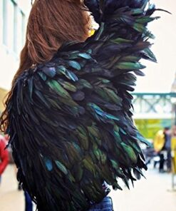 Sowder Rooster Hackle Feather Fringe Trim 5-7" in Width Pack of 5 Yards(Black) black 25 51srqkfQPDL 1