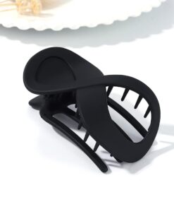 Brinie French Concord Hair Clip Acrylic Hair Claw Clips Thick Hair Flat Hair Clips Grip Hair Banana Barrettes for Styling Hair Accessories for Women and Girls (Pack of 2) 15 51ss8 t2g L