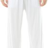 Hoerev Men Women Super Soft Yoga Pants Trousers Taiji Lounge Pant Medium White 40 51ssL4OvdiL