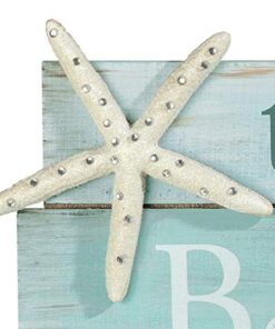 Grasslands Road Wall Starfish GR Beach is My Happy Place Plaque, Medium, White, Blue 24 51ssTbzJK L