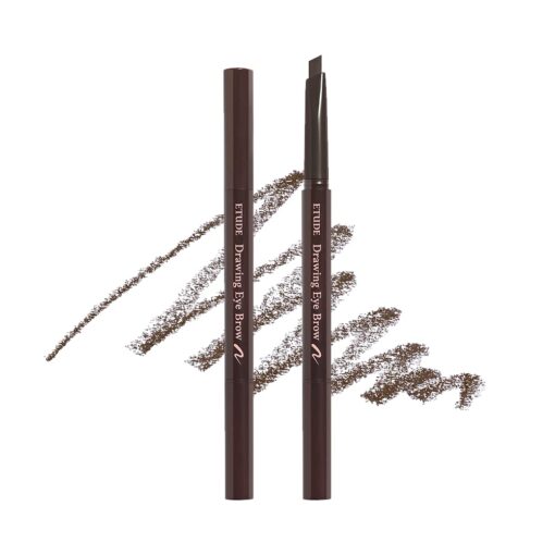 ETUDE Drawing Eye Brow 0.25g #1 Dark Brown 21AD | Long-Lasting Eyebrow Pencil for Soft Textured Natural Daily Look Eyebrow Makeup | K-beauty #1 Dark Brown_21AD 1 Count (Pack of 1)