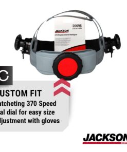 Jackson Safety 370 Replacement Headgear Part - Welding Helmet Accessories - Adjustable - Black/Grey - 20696 Original Version 22 51szzRqGJ1L