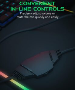 Black Shark Gaming Headset for PC, PS4, PS5, Xbox, Switch, All-in-1 Gaming Headphones with Ultra-Clear Bendable Mic, 50mm Dynamic Drivers, Noise Isolation Ear Cushions, in-line Controls - Goblin X1 Black - X1 14 51tEeECuiQL