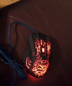 HAVIT HV-MS672 3200DPI Wired Mouse, 4 Adjustable DPI Levels, 800/1200/2400/3200DPI, 7 Circular & Breathing LED Light, 6 Buttons (Black) 54 51tErQFIKL