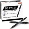 Shuttle Art Black Gel Pens, 70 Pack Retractable Medium Point Rollerball Gel Ink Pens Smooth Writing with Comfortable Grip for Office School Home Work
