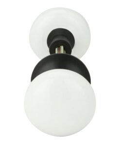A29 Porcelain Rim Lock Knob Set, White Color, Black Powder Coat Stem 19 51tK9sTLE1L